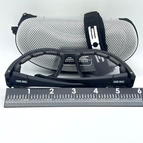 Epoch Eyewear Hybrid Motorcycle Glasses Clear Lens Foam Padded w/ Case - Picture 4 of 8